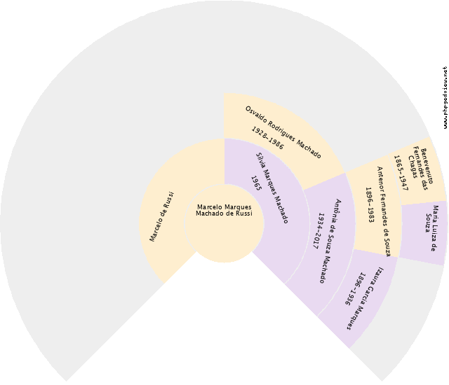 Adelino Barbosa de Souza Gráfico de Ascendência